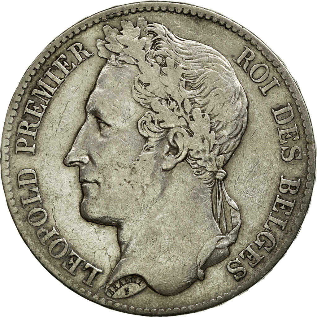 Monnaie, Belgique, Leopold I, 5 Francs, 5 Frank, 1848, TTB, Argent, KM:3.2
