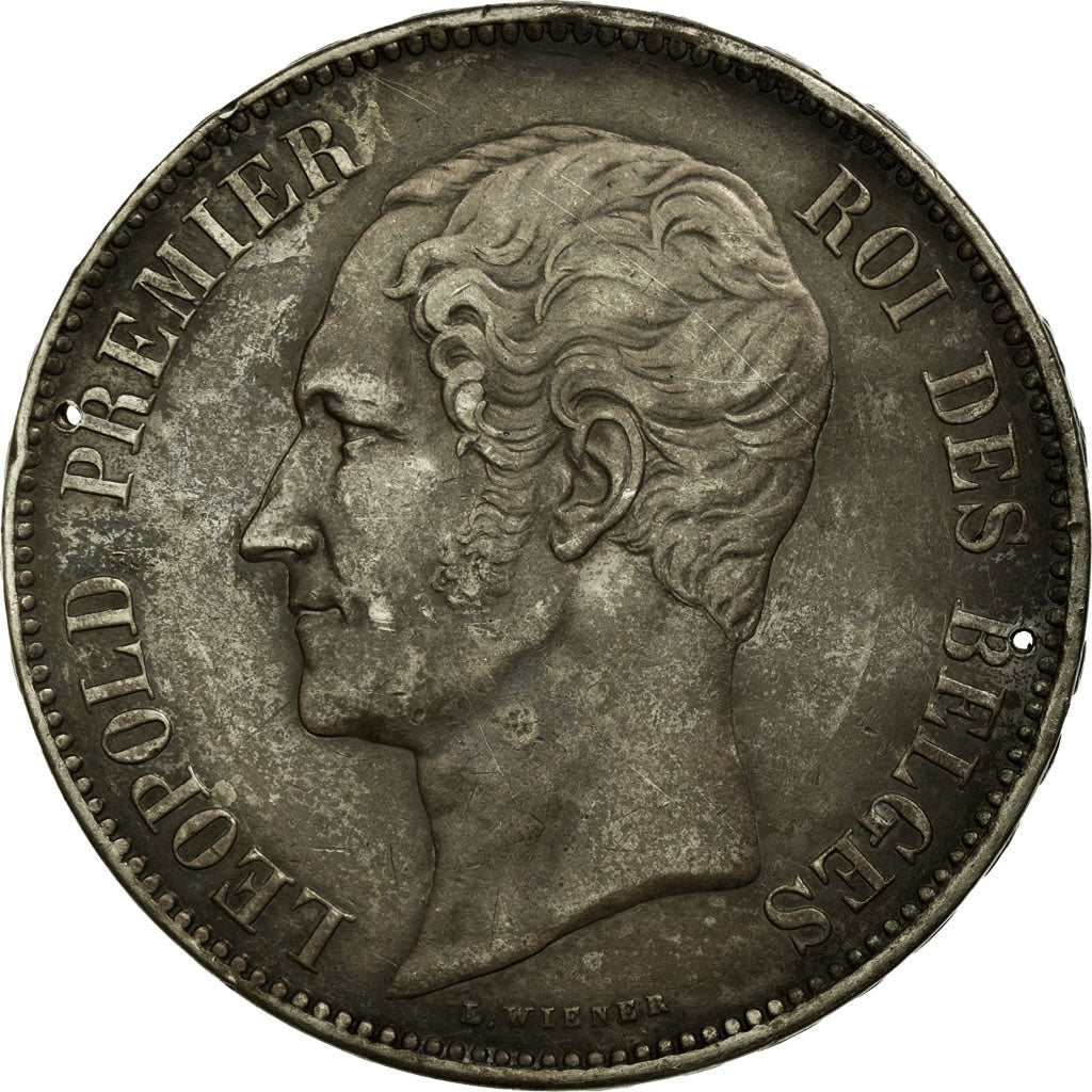 Belgium, Leopold I, 5 Francs, 1853, Silver, EF(40-45), KM:2.1
