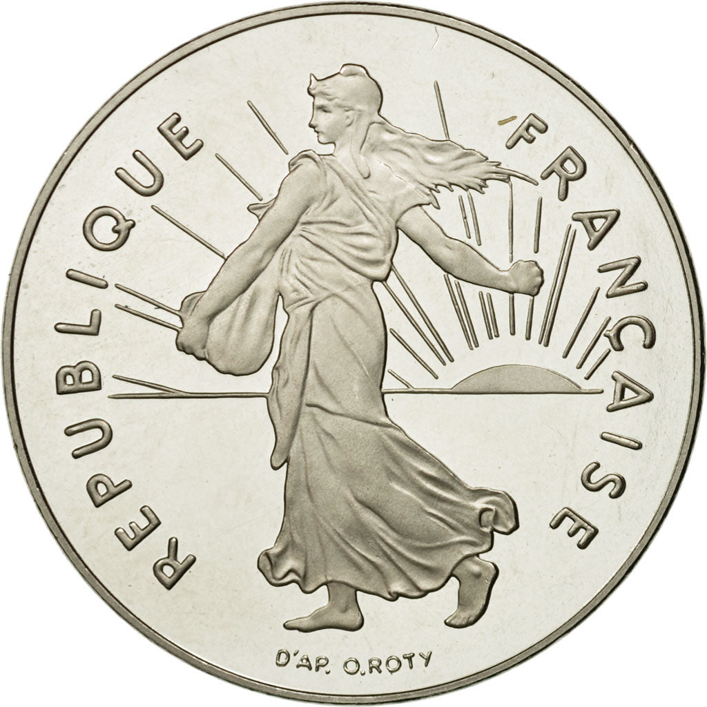 Moneta, Francia, Semeuse, 5 Francs, 2001, Paris, FDC, Nichel placcato