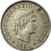 Coin, Switzerland, 5 Rappen, 1887, Bern, AU(55-58), Copper-nickel, KM:26
