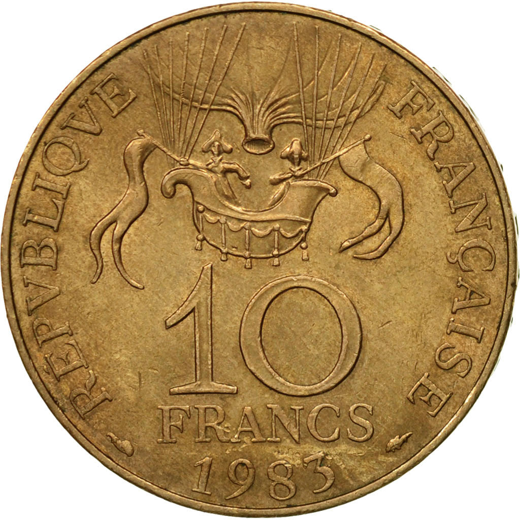 Moneta, Francja, La conquête, 10 Francs, 1983, AU(50-53), Nikiel-Brąz, KM:952