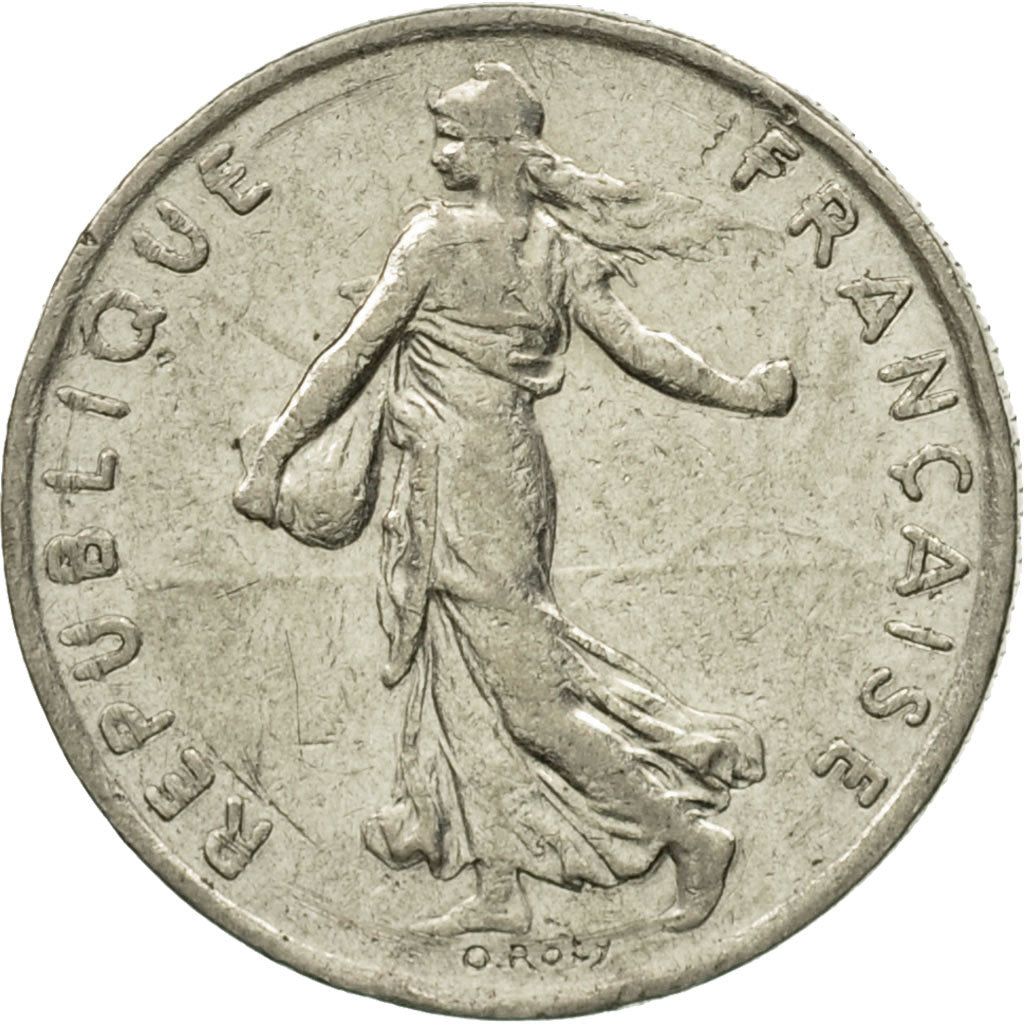 Coin, France, Semeuse, 1/2 Franc, 1976, Paris, AU(50-53), Nickel, KM:931.1