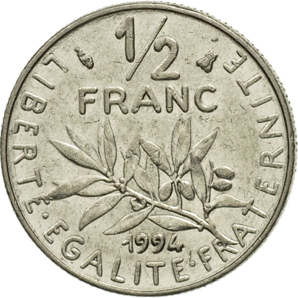 Moneda, Francia, Semeuse, 1/2 Franc, 1994, Paris, EBC, Níquel, KM:931.1