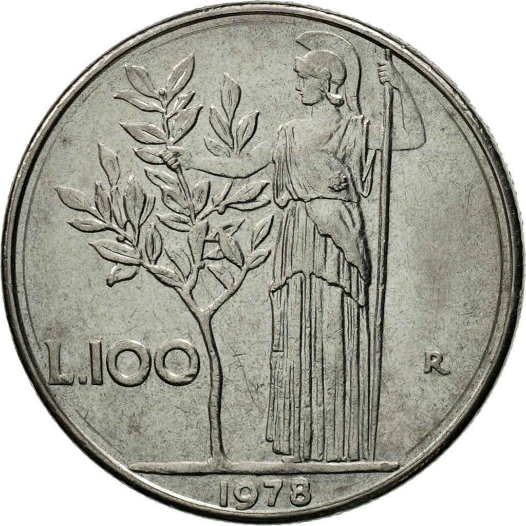 Moneda, Italia, 100 Lire, 1978, Rome, MBC+, Acero inoxidable, KM:96.1