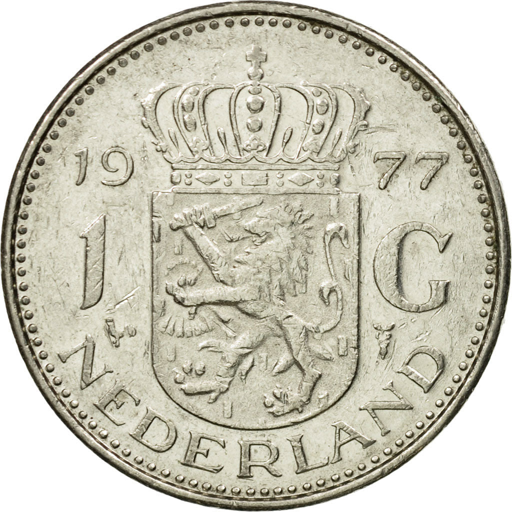 Münze, Niederlande, Juliana, Gulden, 1977, SS, Nickel, KM:184a
