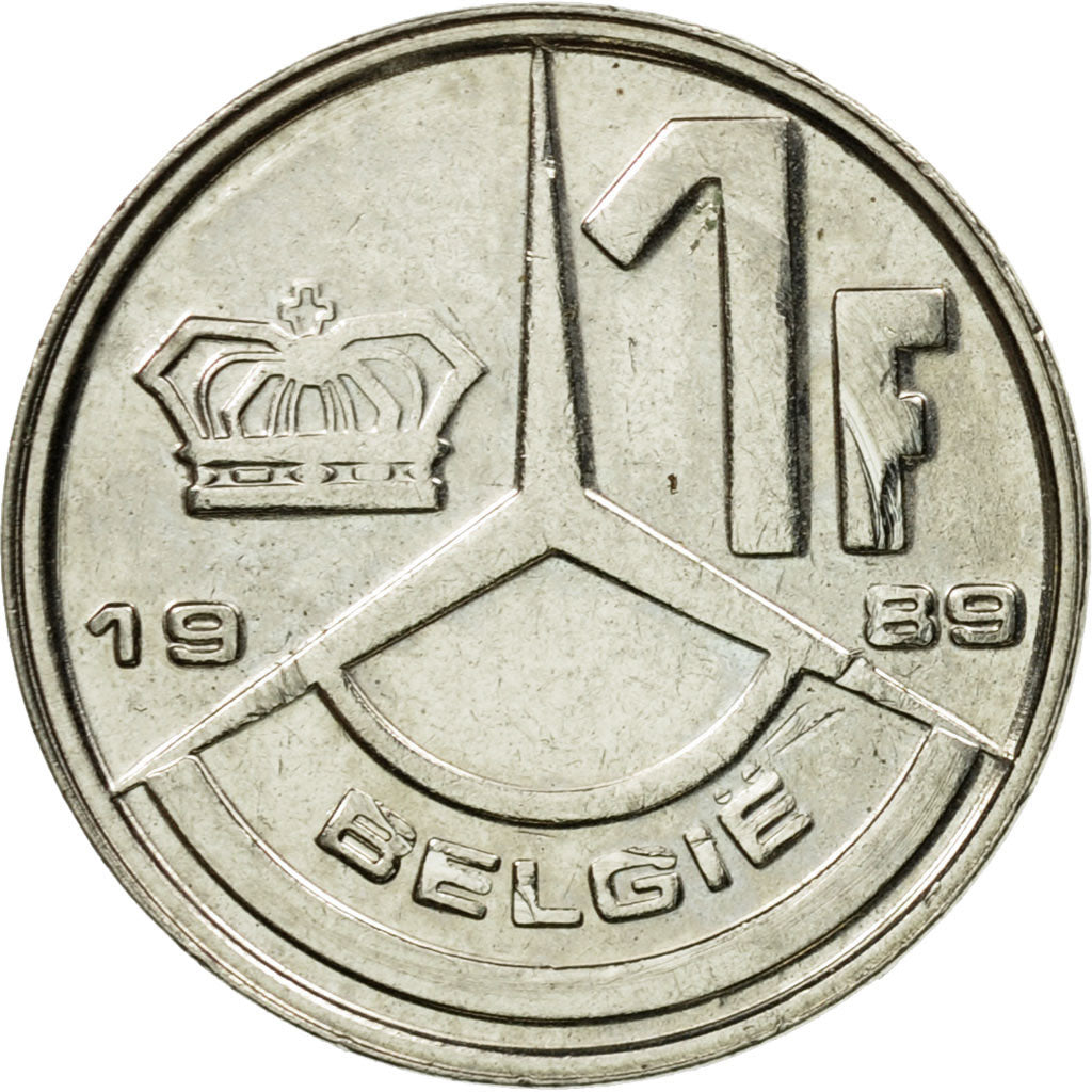 Moneta, Belgio, Franc, 1989, Brussels, SPL-, Ferro placcato nichel, KM:171