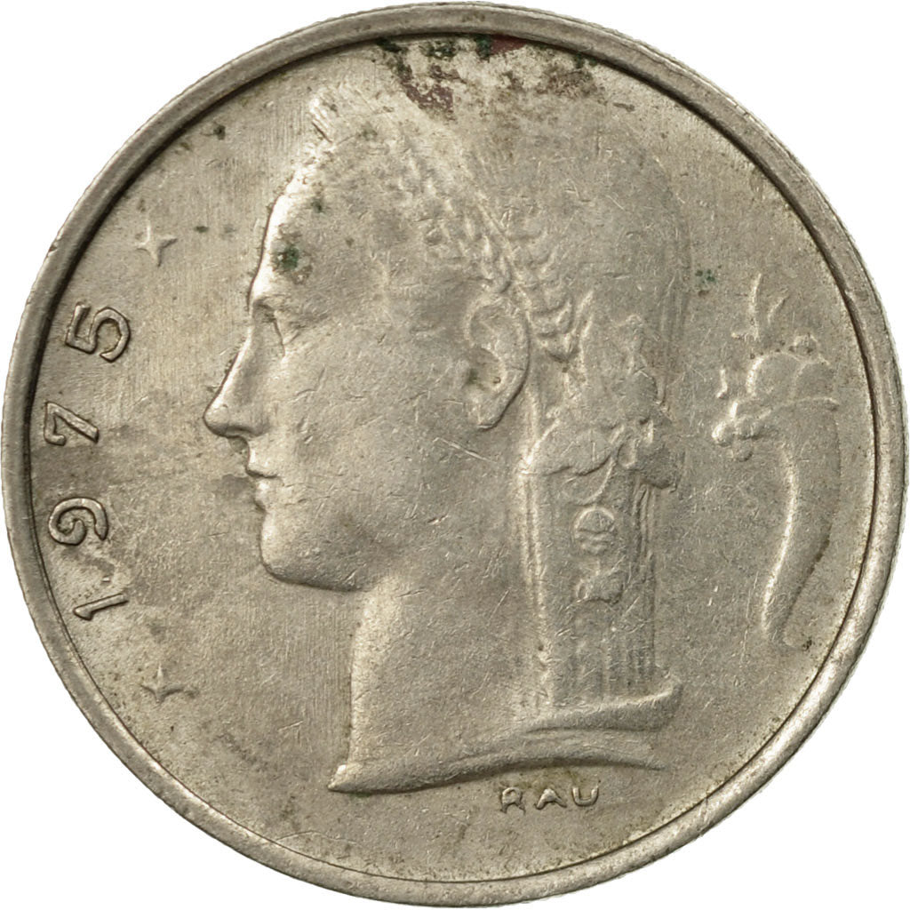 Moneta, Belgia, Franc, 1975, Brussels, EF(40-45), Miedź-Nikiel, KM:142.1