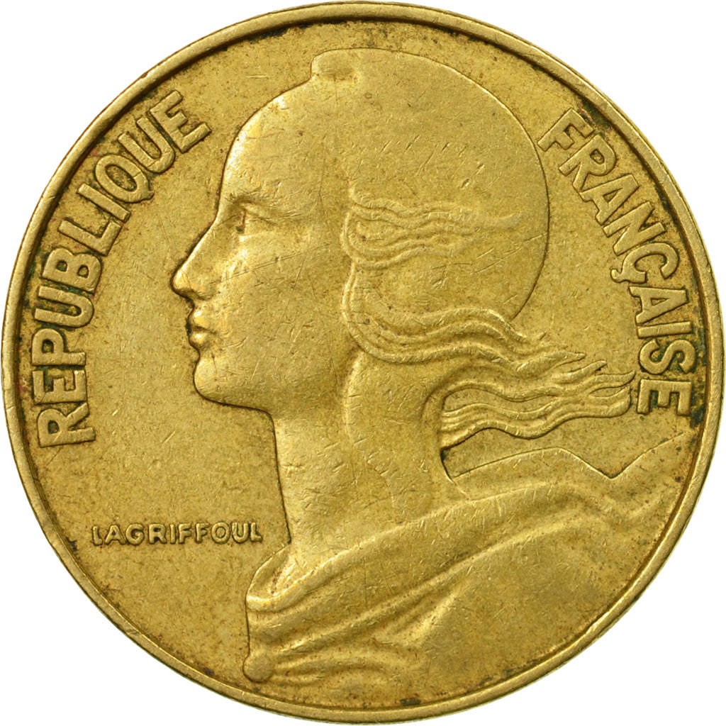 Moneda, Francia, Marianne, 20 Centimes, 1965, Paris, MBC, Aluminio - bronce