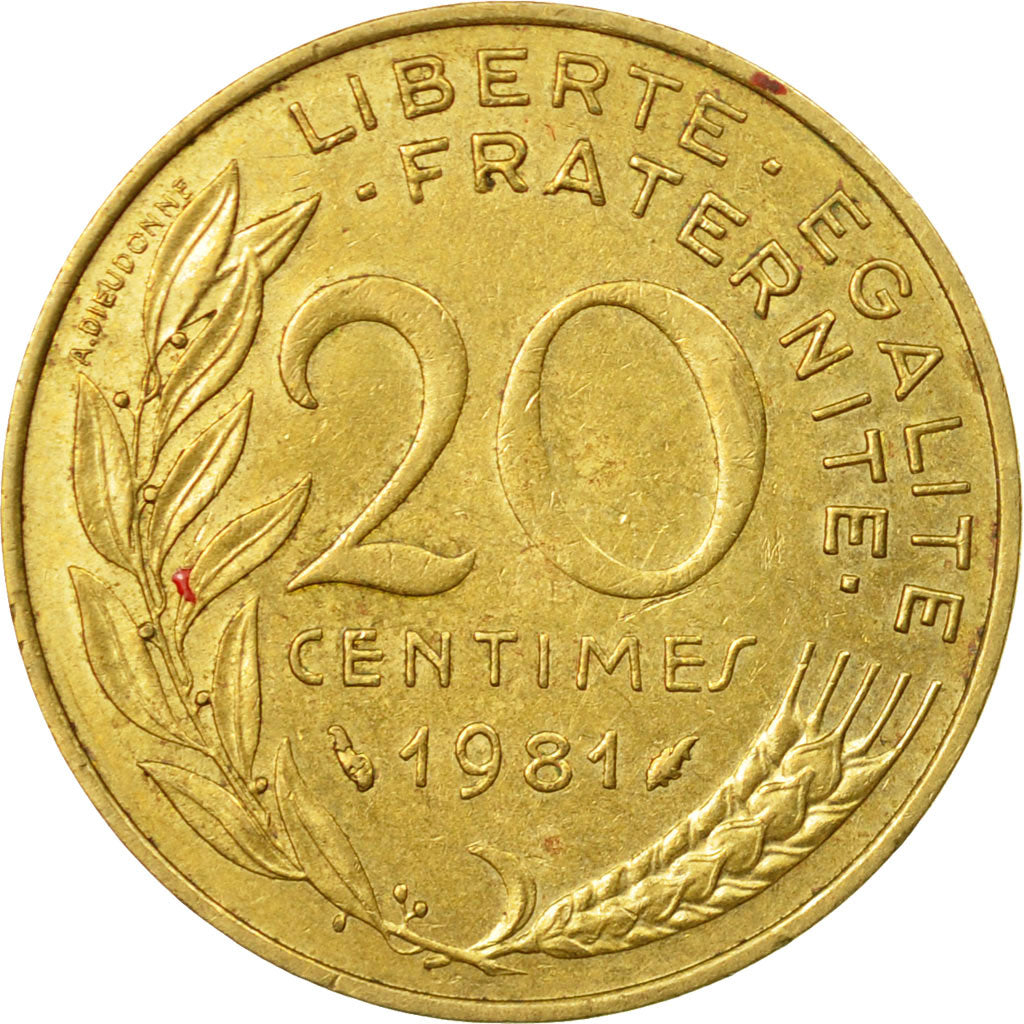 Münze, Frankreich, Marianne, 20 Centimes, 1981, Paris, SS, Aluminum-Bronze