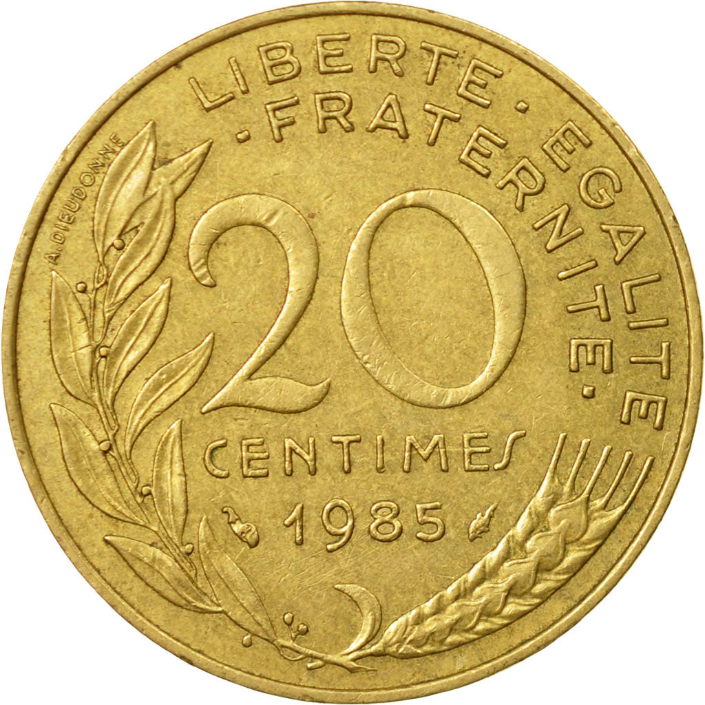Münze, Frankreich, Marianne, 20 Centimes, 1985, Paris, SS+, Aluminum-Bronze