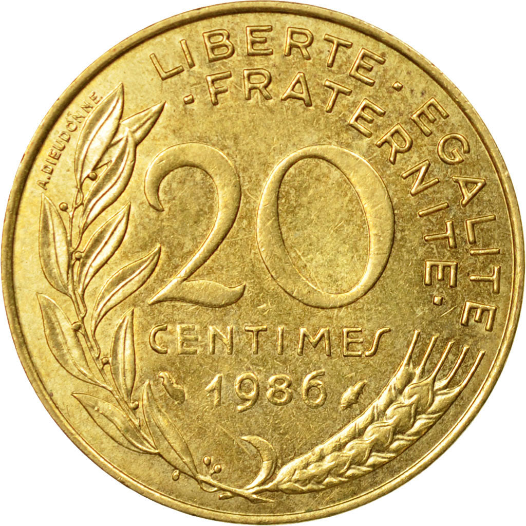 Münze, Frankreich, Marianne, 20 Centimes, 1986, Paris, SS+, Aluminum-Bronze