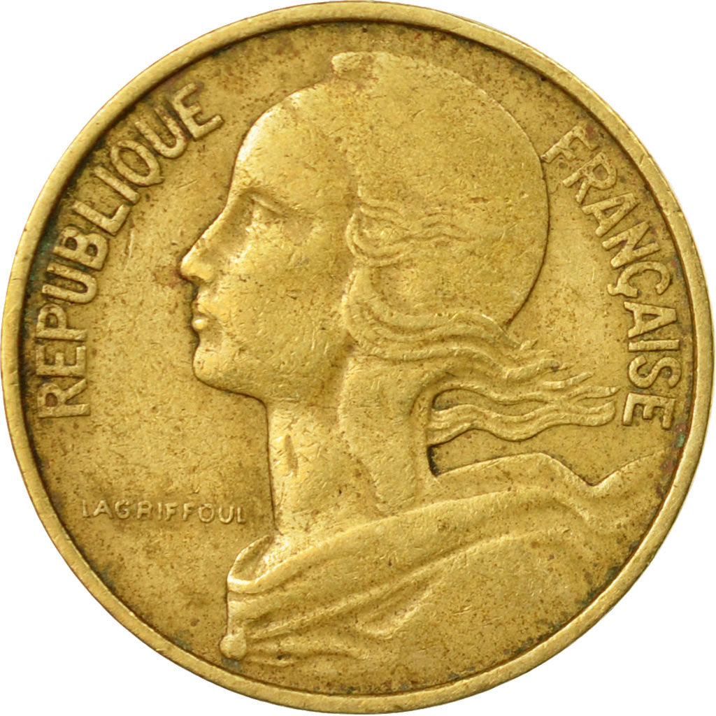 Munten, Frankrijk, Marianne, 10 Centimes, 1963, Paris, ZF, Aluminum-Bronze
