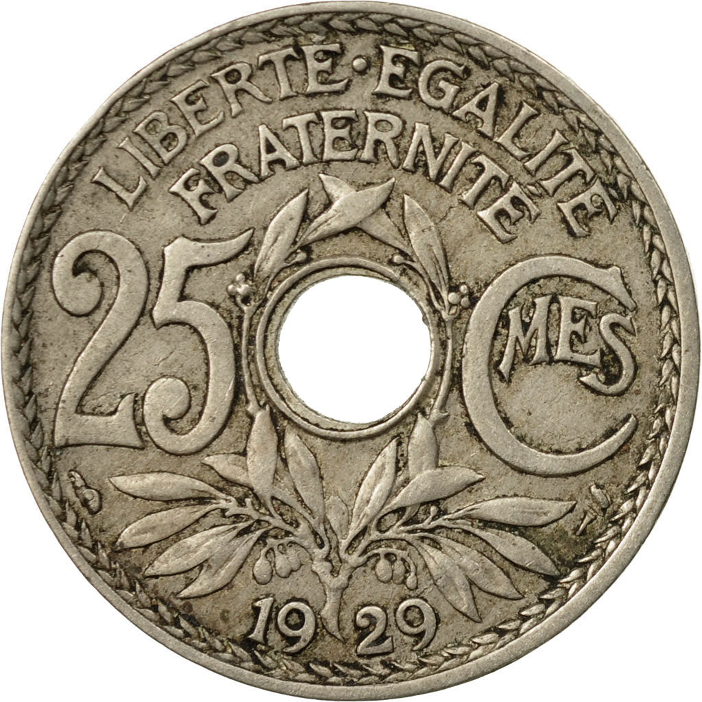 Moneta, Francia, Lindauer, 25 Centimes, 1929, BB, Rame-nichel, KM:867a