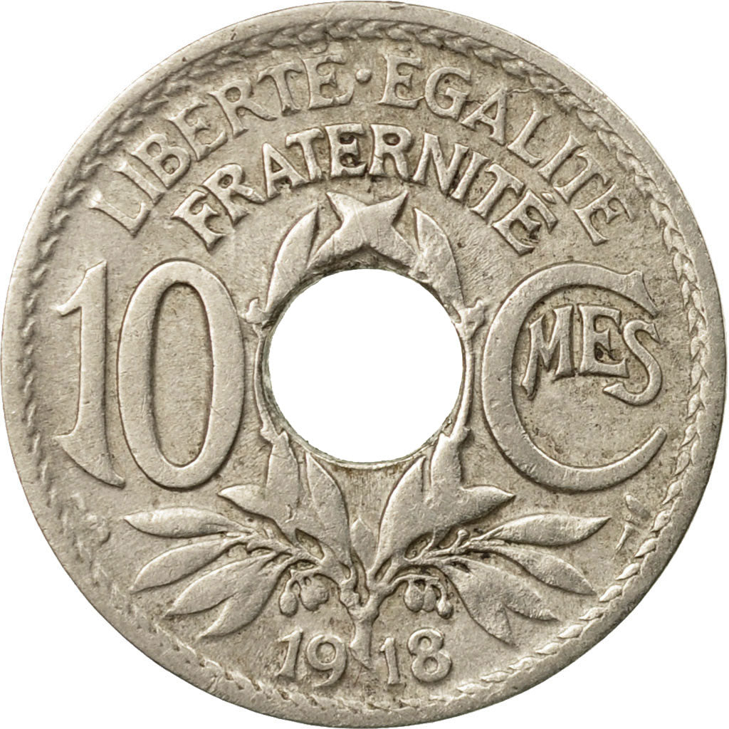 Coin, France, Lindauer, 10 Centimes, 1918, Paris, EF(40-45), Copper-nickel