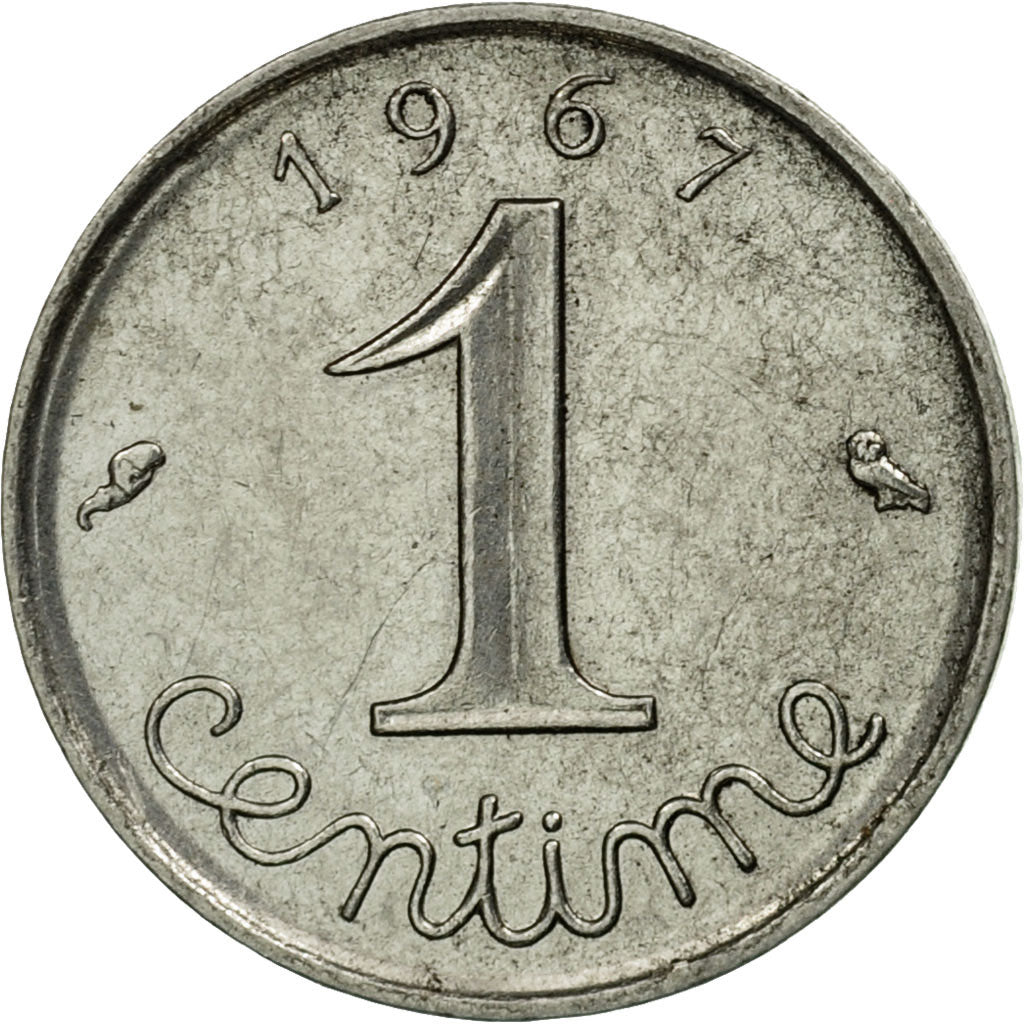 Moneta, Francia, Épi, Centime, 1967, Paris, BB, Acciaio inossidabile, KM:928