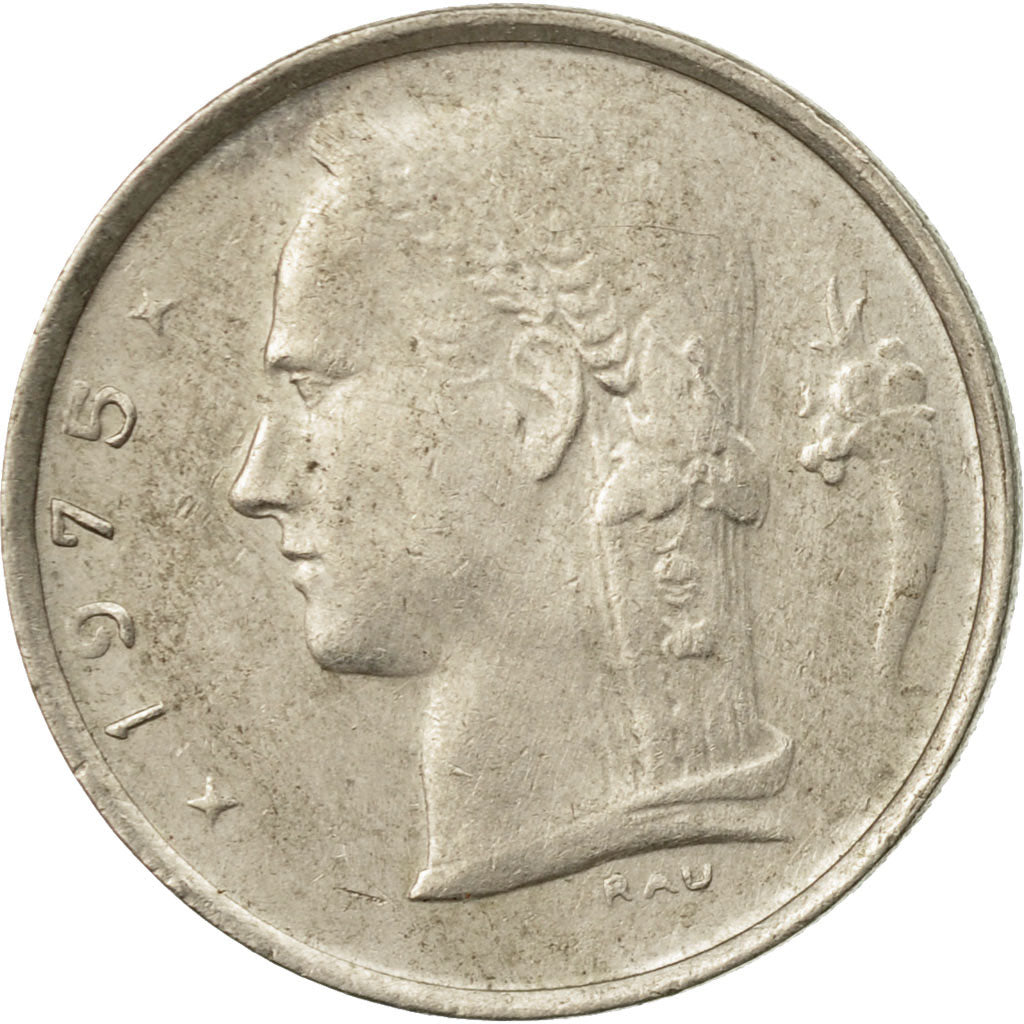 Moneta, Belgia, Franc, 1975, EF(40-45), Miedź-Nikiel, KM:143.1