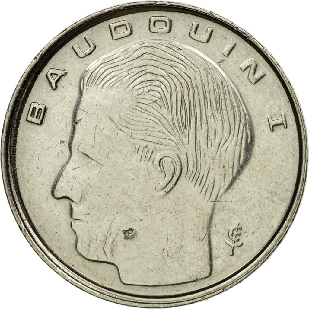 Moneta, Belgia, Franc, 1990, EF(40-45), Nikiel platerowany żelazem, KM:170