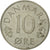 Munten, Denemarken, Margrethe II, 10 Öre, 1974, Copenhagen, ZF, Copper-nickel