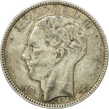 Coin, Belgium, 20 Francs, 20 Frank, 1935, VF(30-35), Silver, KM:105