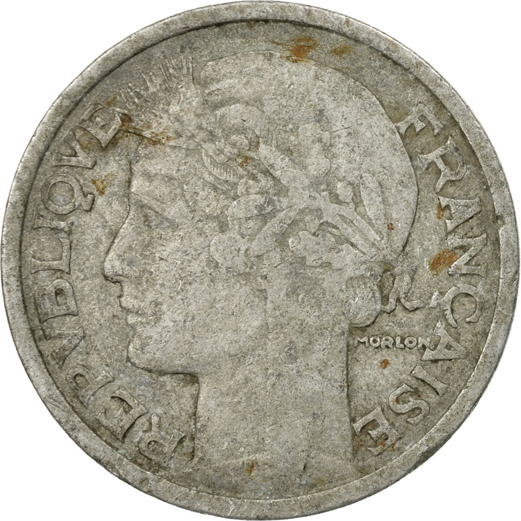 Coin, France, Morlon, 2 Francs, 1949, EF(40-45), Aluminum, KM:886a.1
