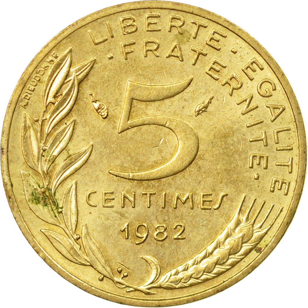 Coin, France, Marianne, 5 Centimes, 1982, Paris, EF(40-45), Aluminum-Bronze