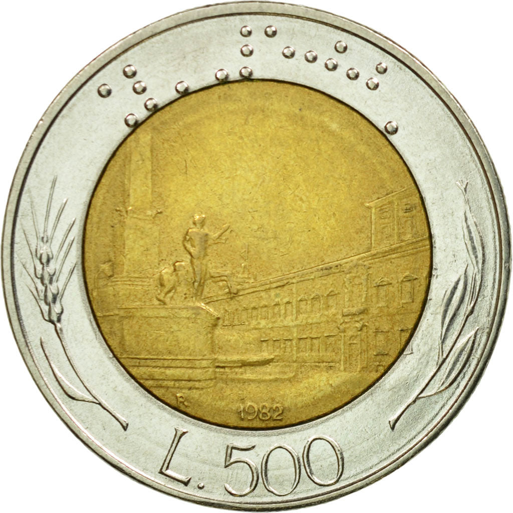 Moneta, Włochy, 500 Lire, 1982, Rome, EF(40-45), Bimetaliczny, KM:111