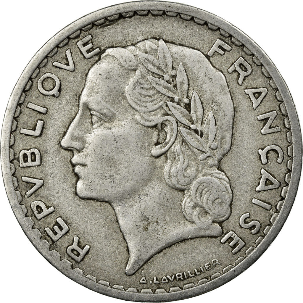 Coin, France, Lavrillier, 5 Francs, 1952, Paris, EF(40-45), Aluminum