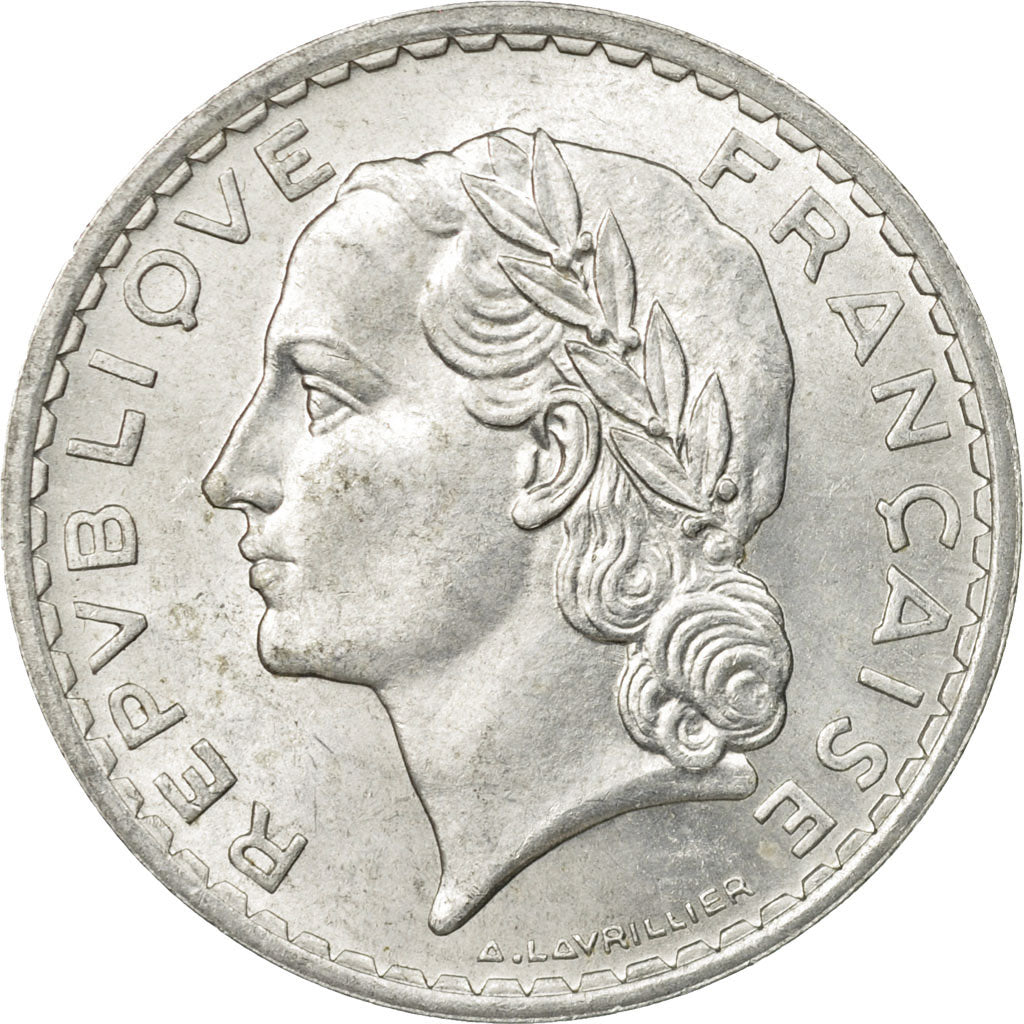 Coin, France, Lavrillier, 5 Francs, 1949, Paris, EF(40-45), Aluminum, KM:888b.1