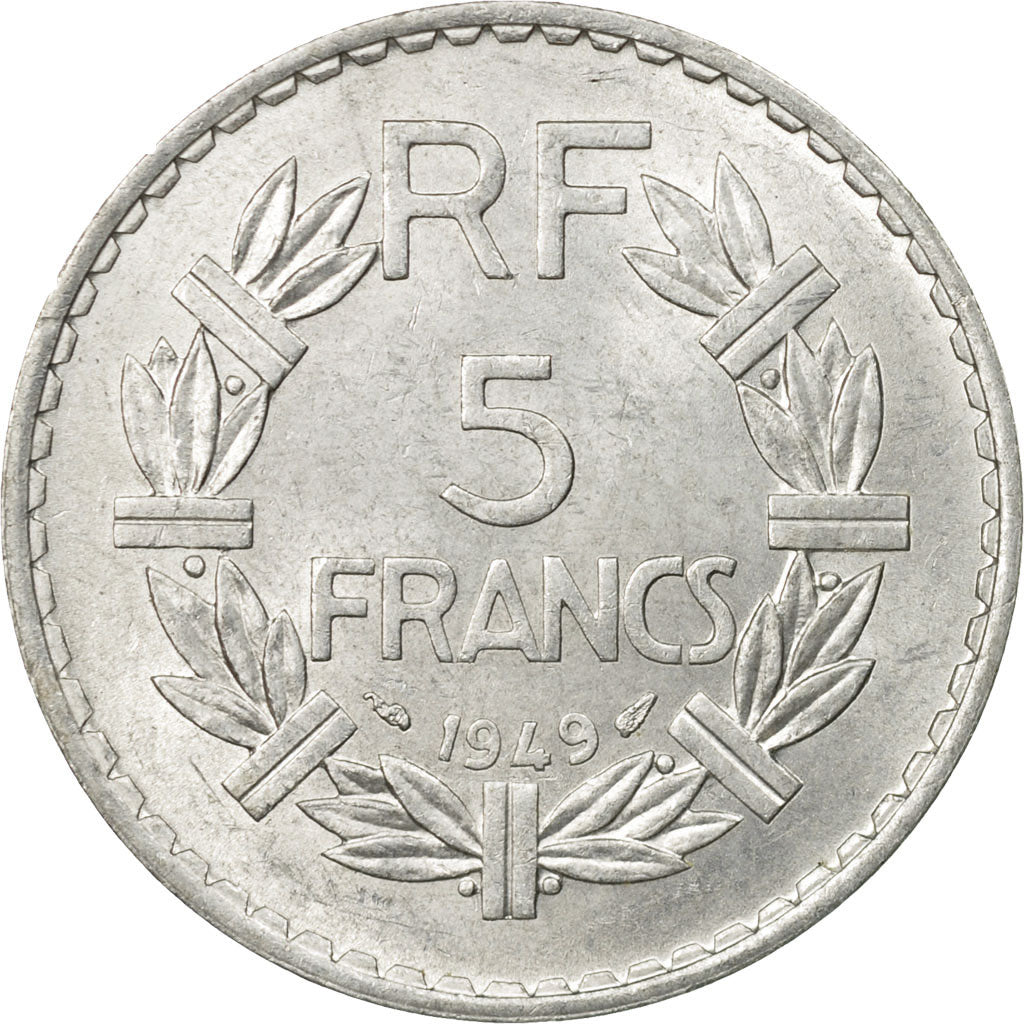Coin, France, Lavrillier, 5 Francs, 1949, Paris, EF(40-45), Aluminum, KM:888b.1
