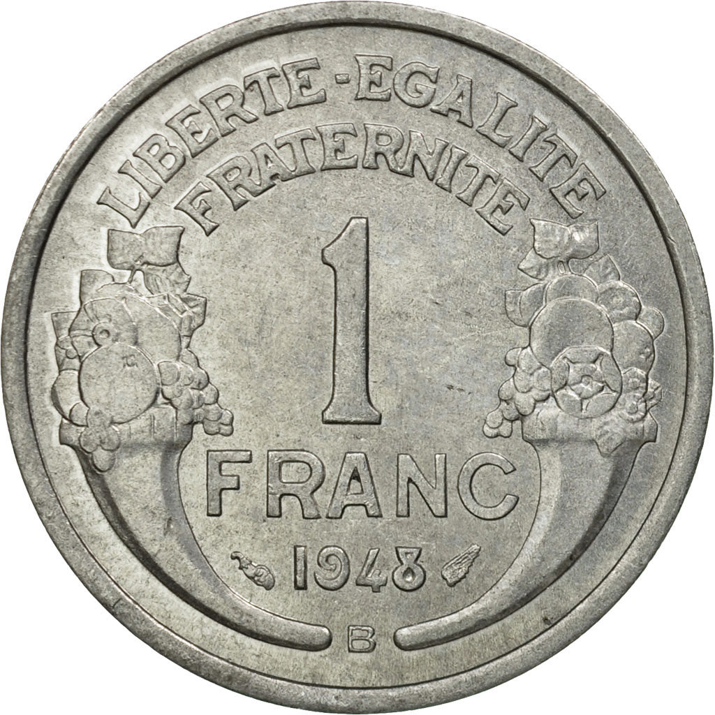 Coin, France, Morlon, Franc, 1948, Beaumont - Le Roger, EF(40-45), Aluminum