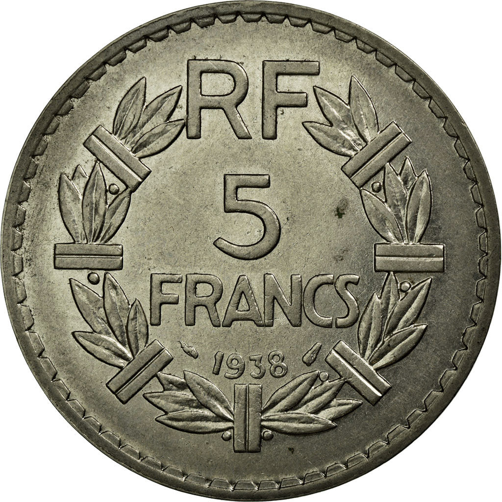 Monnaie, France, Lavrillier, 5 Francs, 1938, Paris, TTB+, Nickel, Gadoury:760