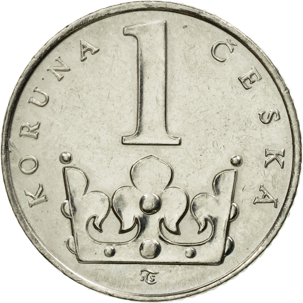 Coin, Czech Republic, Koruna, 1994, EF(40-45), Nickel plated steel, KM:7