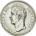 Moneda, Francia, Charles X, 5 Francs, 1827, Bordeaux, BC+, Plata, KM:728.7