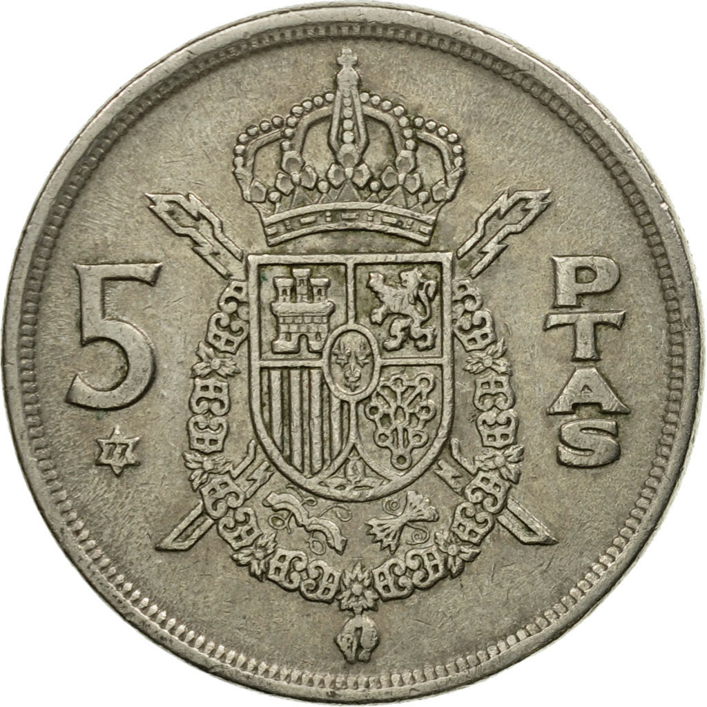 Monnaie, Espagne, Juan Carlos I, 5 Pesetas, 1975, TTB, Copper-nickel, KM:807