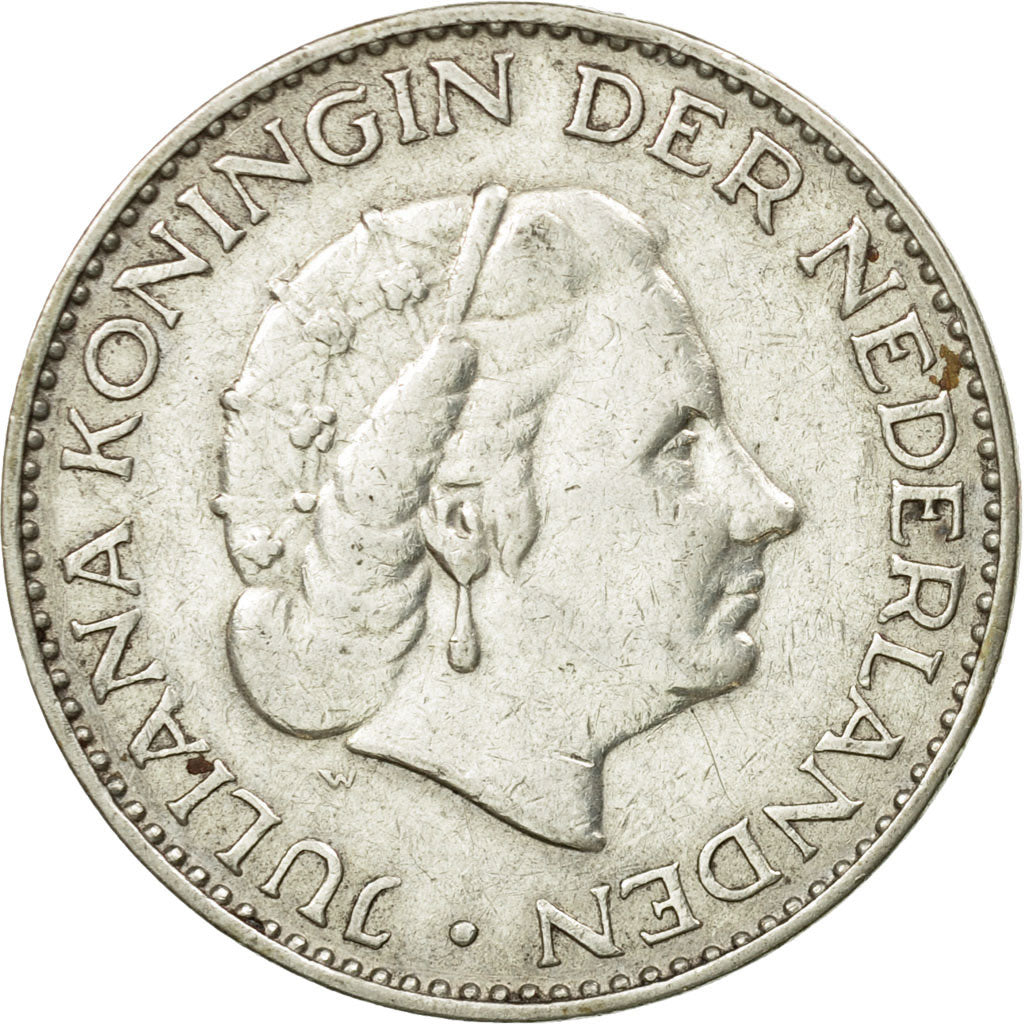 Moneta, Paesi Bassi, Juliana, Gulden, 1958, BB, Argento, KM:184