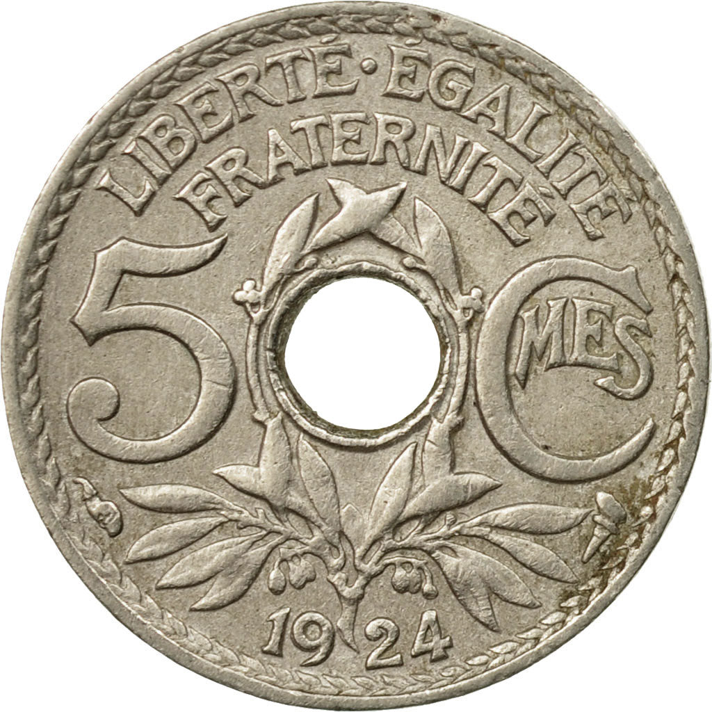 Coin, France, Lindauer, 5 Centimes, 1924, VF(30-35), Copper-nickel, KM:875