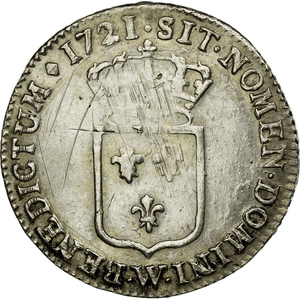 Coin, France, Louis XV, 1/3 Écu de France, 1/3 Ecu, 1721, Lille, VF(30-35)