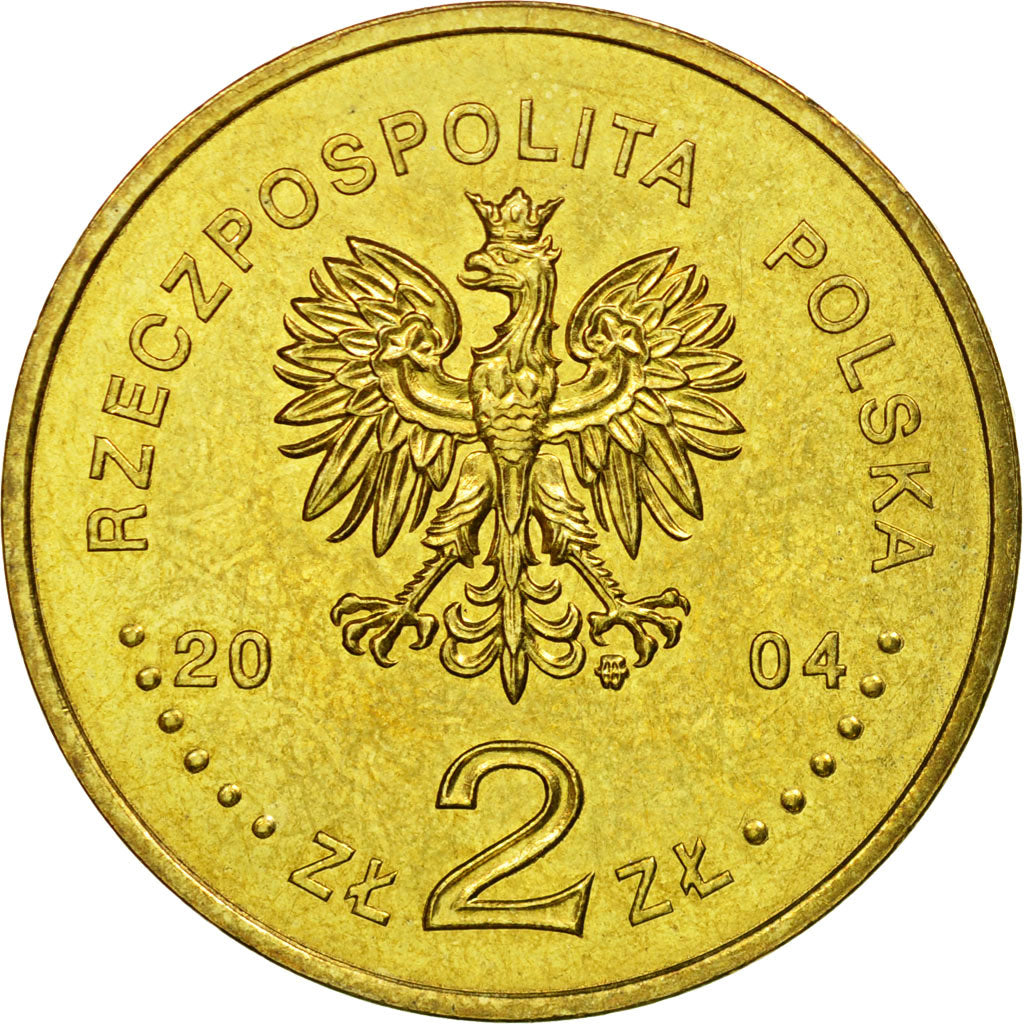 Moneta, Polska, 2 Zlote, 2004, Warsaw, AU(55-58), Mosiądz, KM:516