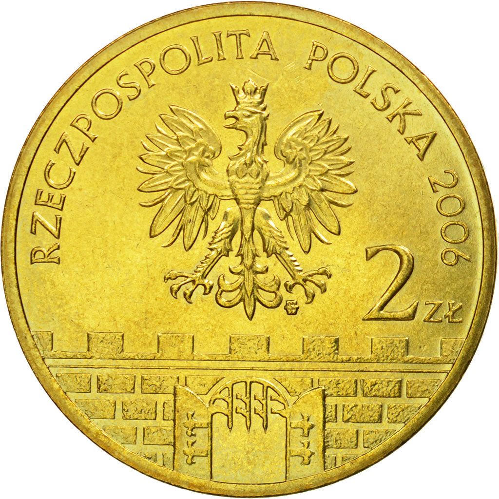 Coin, Poland, 2 Zlote, 2006, Warsaw, AU(55-58), Brass, KM:580