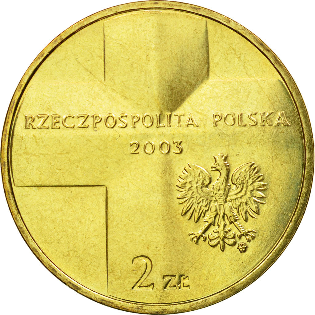 Coin, Poland, 2 Zlote, 2003, Warsaw, AU(55-58), Brass, KM:465