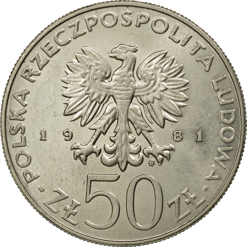 Moneda, Polonia, 50 Zlotych, 1981, Warsaw, EBC, Cobre - níquel, KM:124
