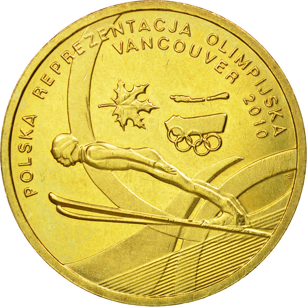 Coin, Poland, 2 Zlote, 2010, Warsaw, AU(55-58), Brass, KM:715