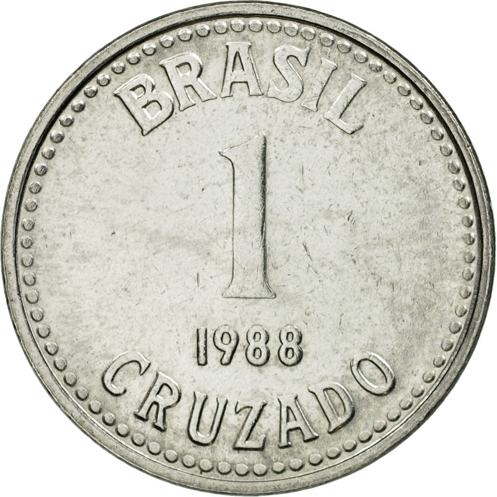 Coin, Brazil, Cruzado, 1988, AU(55-58), Stainless Steel, KM:605