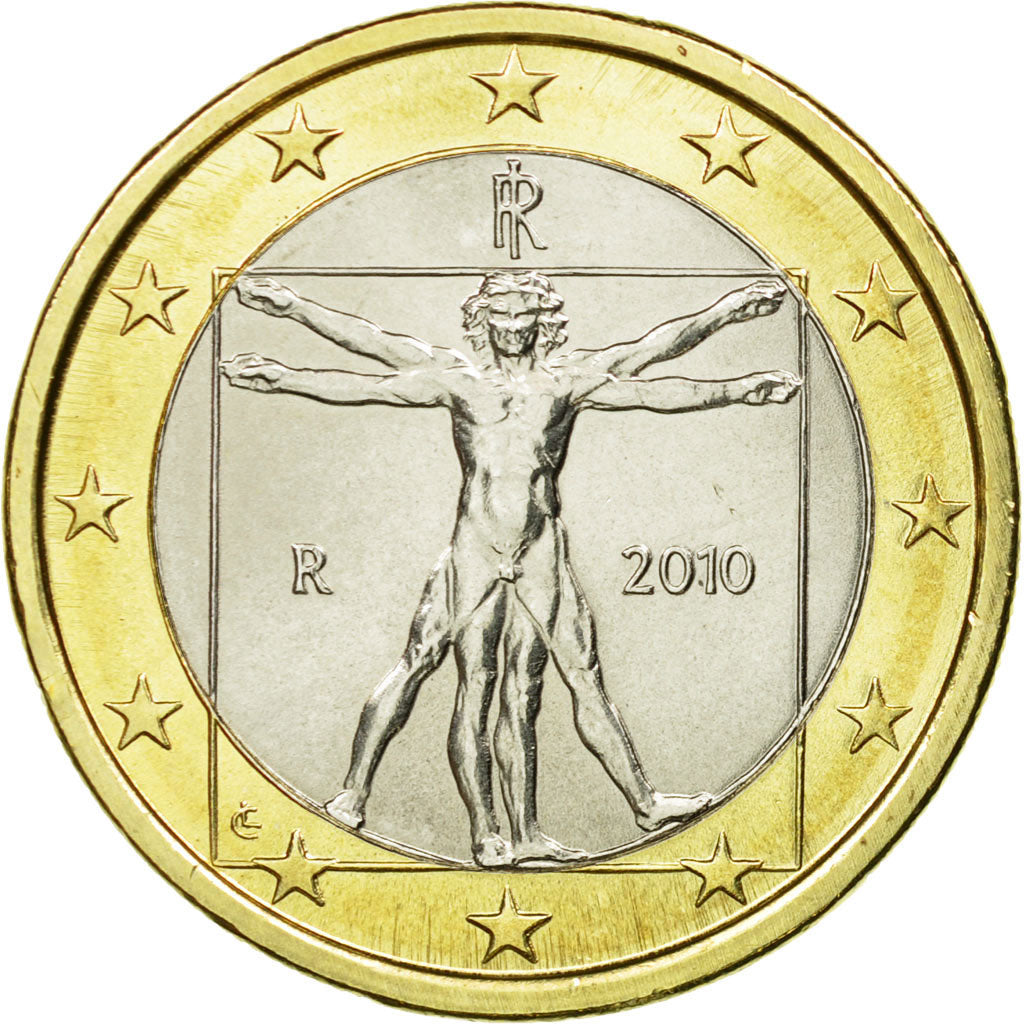 Italy, Euro, 2010, MS(63), Bi-Metallic, KM:250