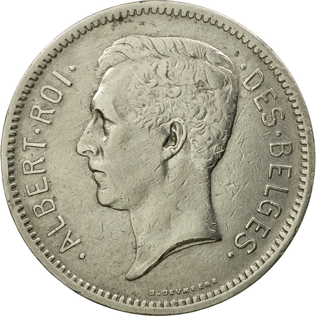 Coin, Belgium, 5 Francs, 5 Frank, 1931, EF(40-45), Nickel, KM:97.1