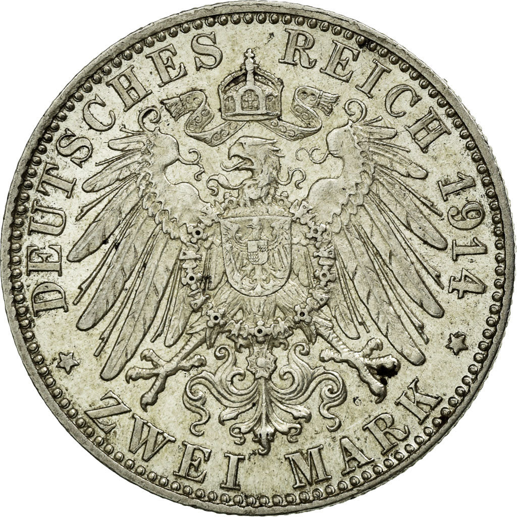 Monnaie, Etats allemands, BAVARIA, Ludwig III, 2 Mark, 1914, Munich, SUP