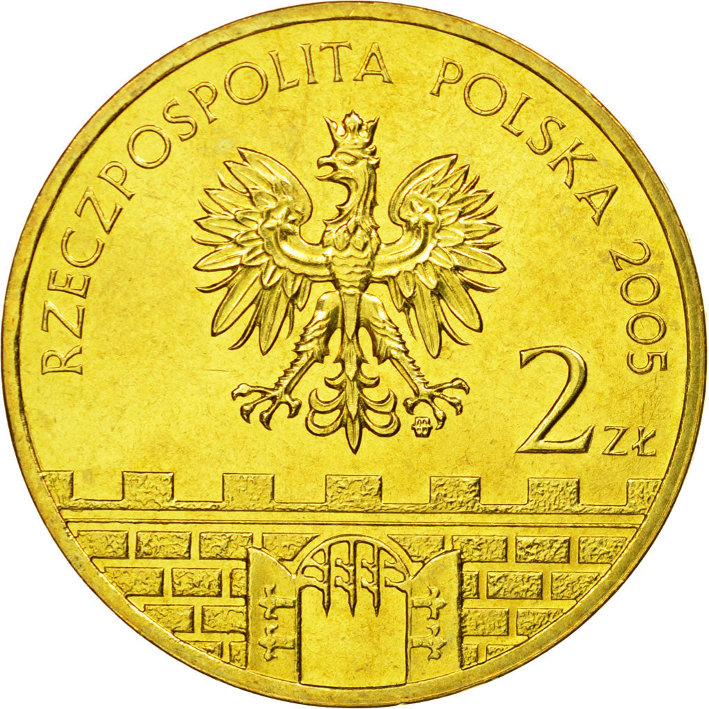 Coin, Poland, 2 Zlote, 2005, Warsaw, EF(40-45), Brass, KM:528
