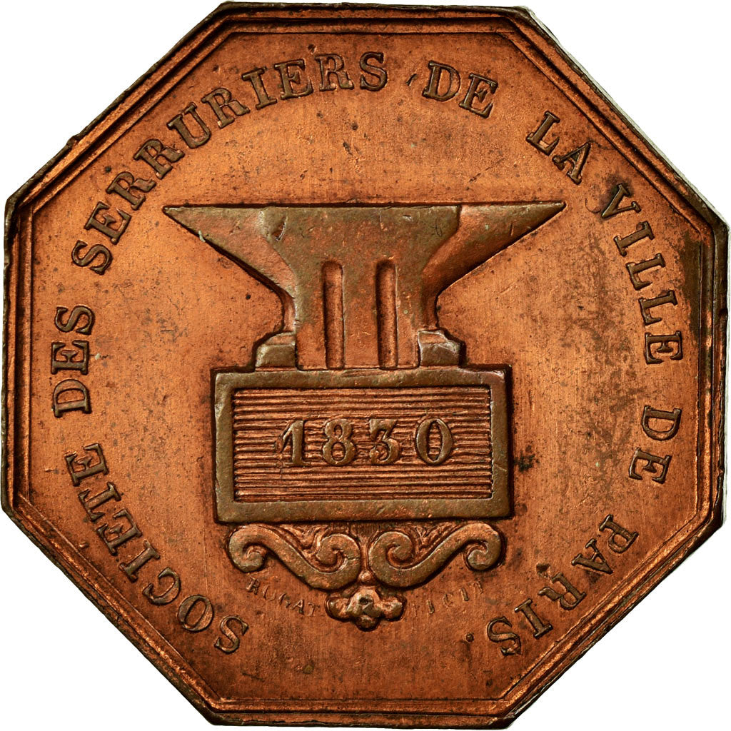 France, Token, Trades, 1830, EF(40-45), Copper