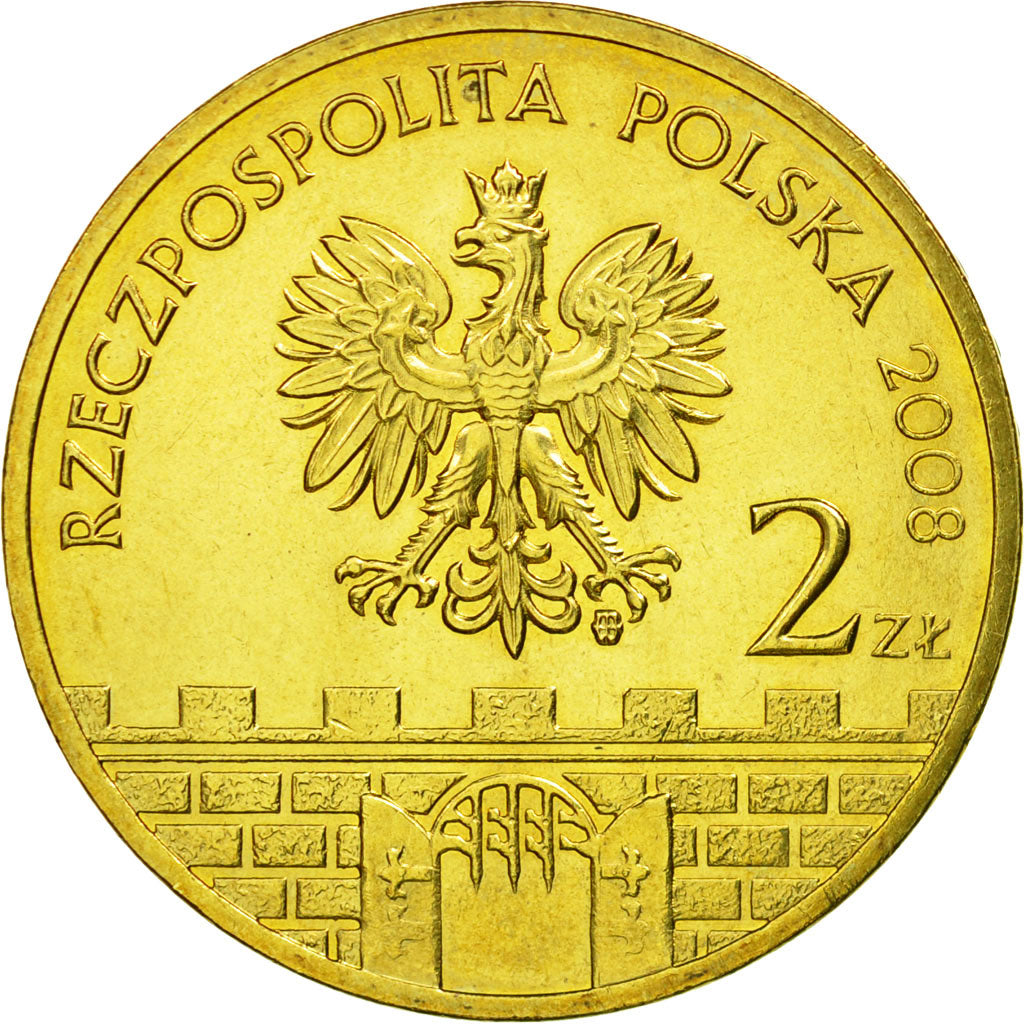Münze, Polen, 2 Zlote, 2008, Warsaw, VZ, Messing, KM:631