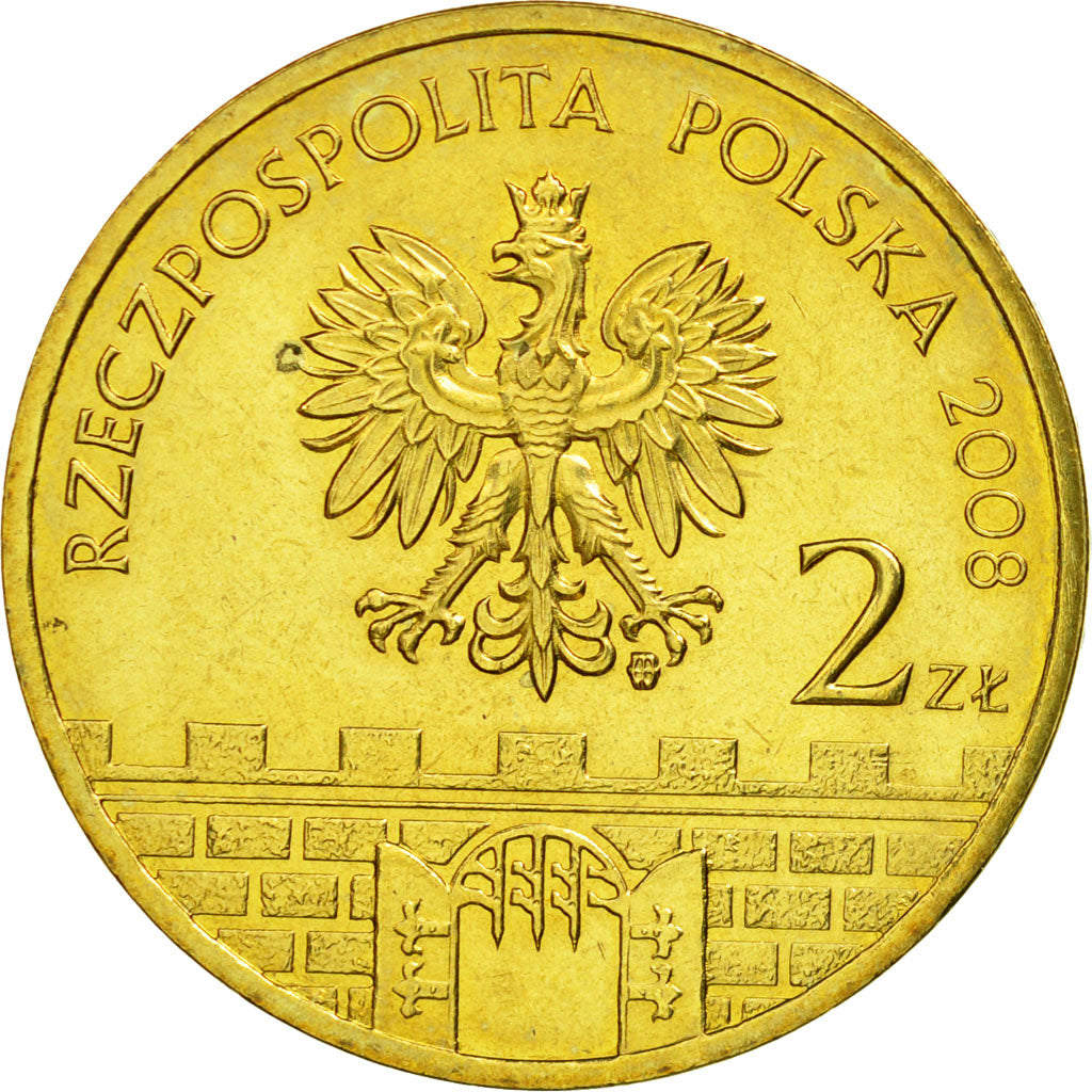 Moneta, Polonia, 2 Zlote, 2008, Warsaw, SPL-, Ottone, KM:663